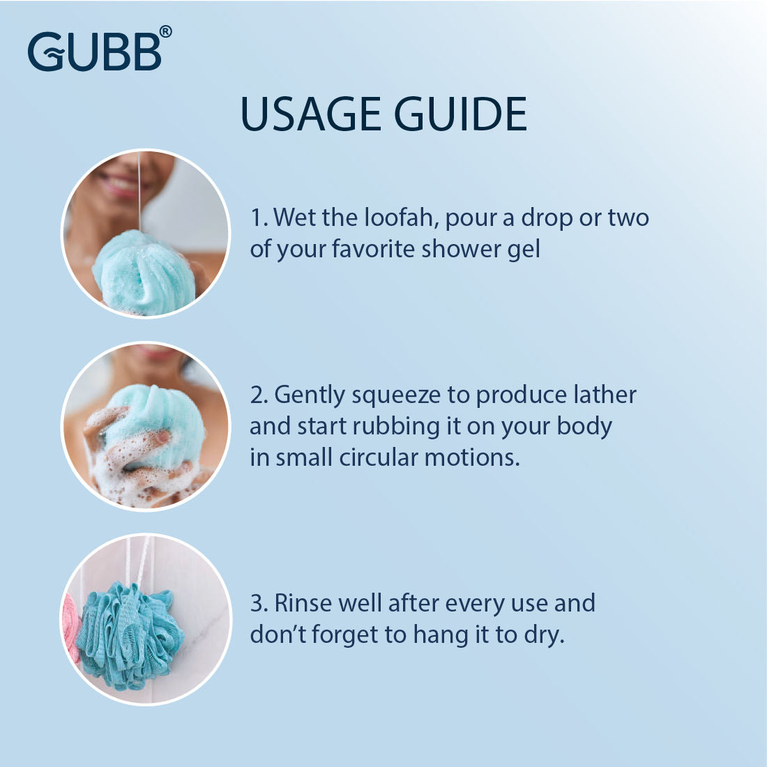 Luxe Bath Sponge Round Loofah For Women & Men - Lilac