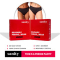 Mid Rise Hipster, Leakproof and Reusable Black Period Panties - Size S