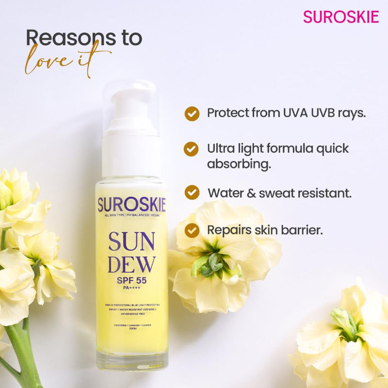 Sun Dew SPF 55 PA++++ Sunscreen for All Skin Types