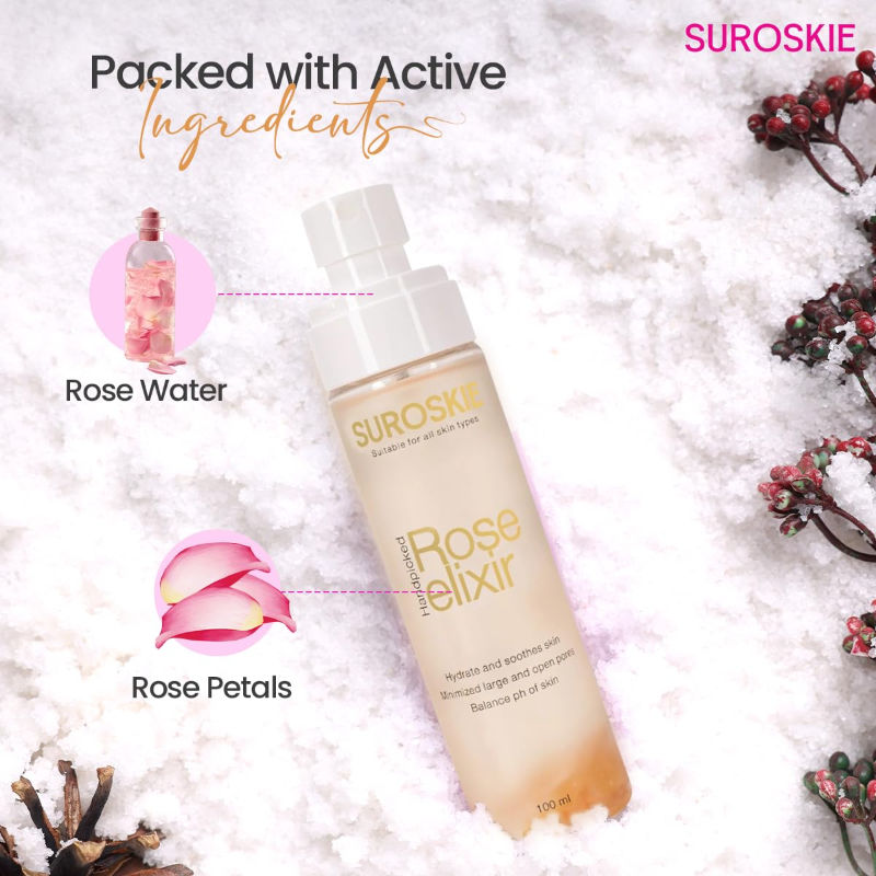 Rose Water Elixir Face Mist for Glowing & Hydrated Skin