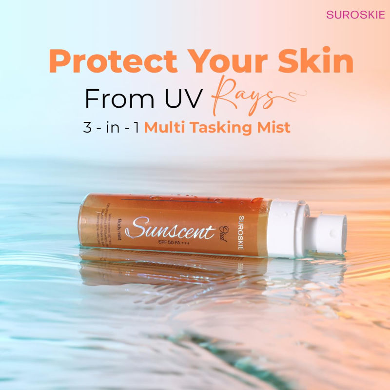 SUNSCENT SPF 50 Body Mist Hydrates & Protects Skin