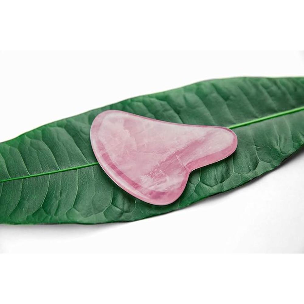 Rose Quartz Gua Sha Face Lifting & Skin Massage Beauty Tool