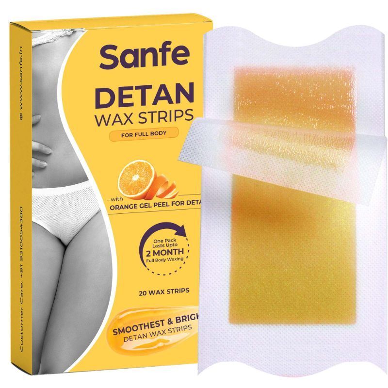 Detan Wax Strips, Effortlessly Removes Tan And Body Hair, Enjoy Smooth, Radiant Skin