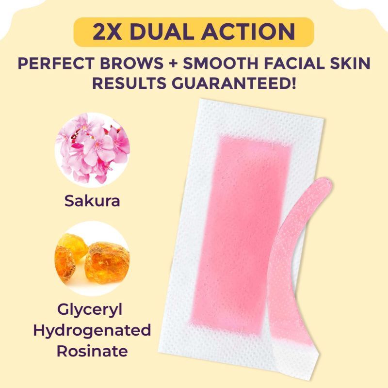 Facial Wax Strips Sakura Precise & Long-Lasting Hair Removal For Delicate Face Skin