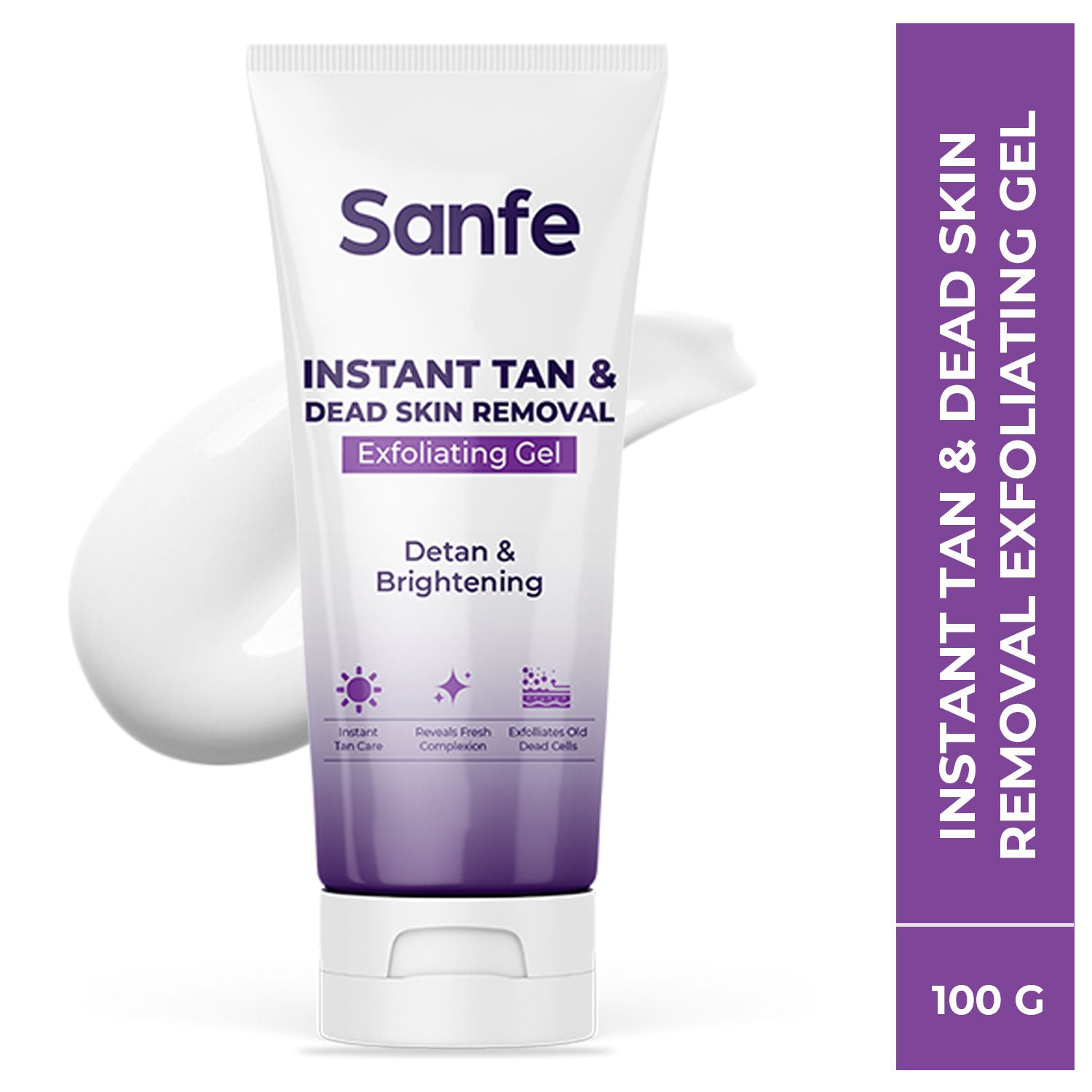 Instant Tan & Dead Skin Removal Exfoliating Gel, Removes Dead Skin Body Scrub AHA Exfoliation