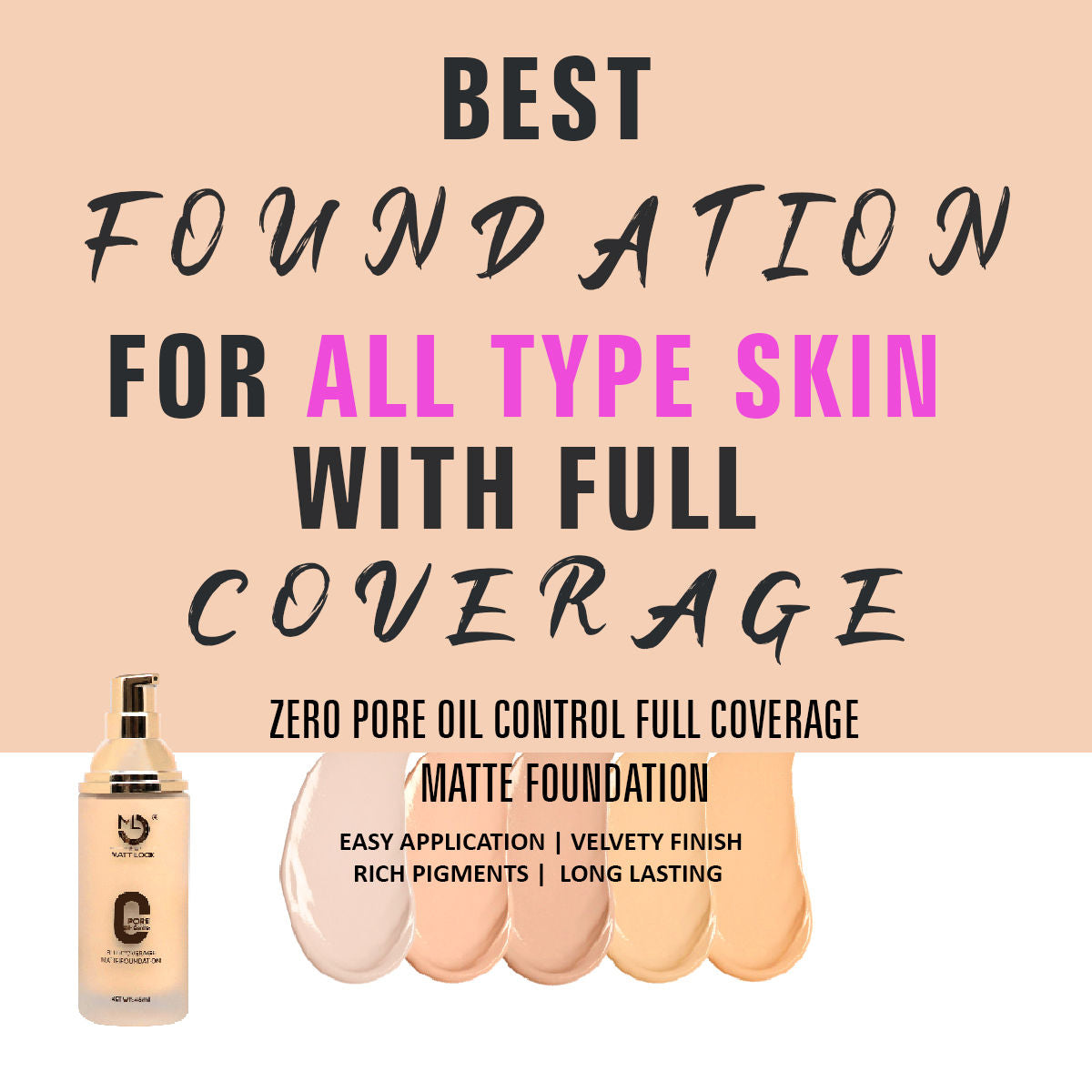 Zero Pore Oil Control Full Coverage Matte Foundation