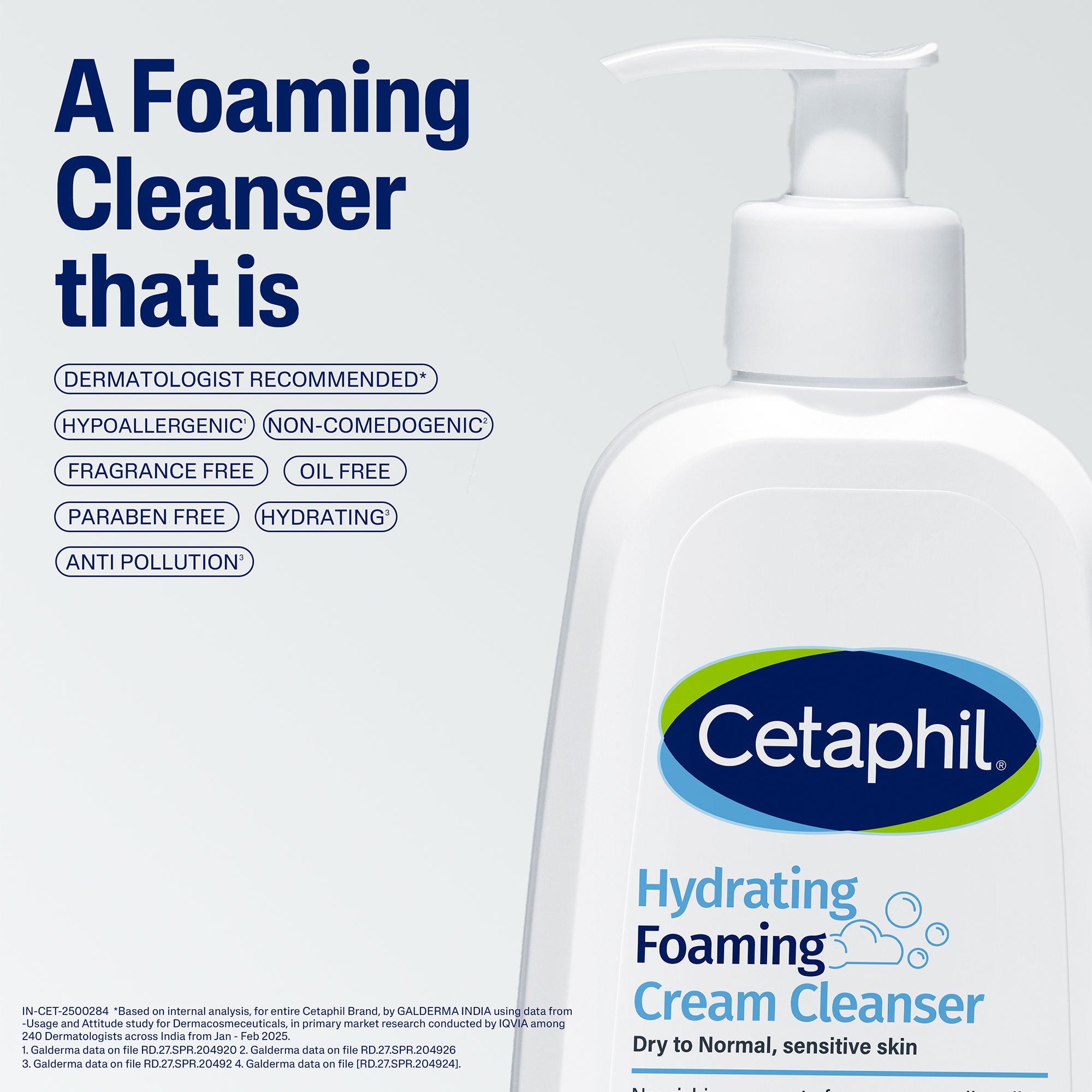 Hydrating Foaming Face Wash For Men, Cleanser With Niacinamide & Aloe Pollution Defense