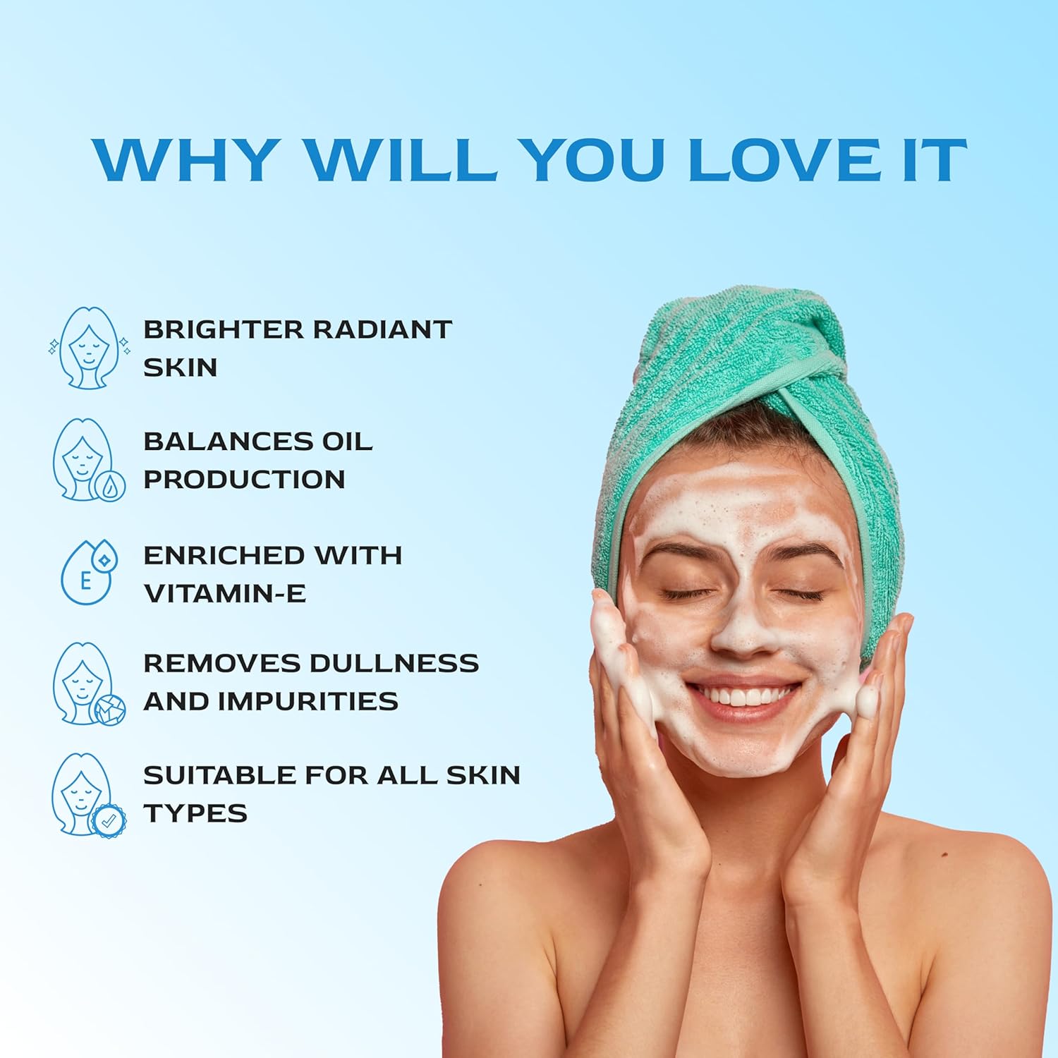 Estonia Whitening 5 In 1 Oil Free Face Wash Cream