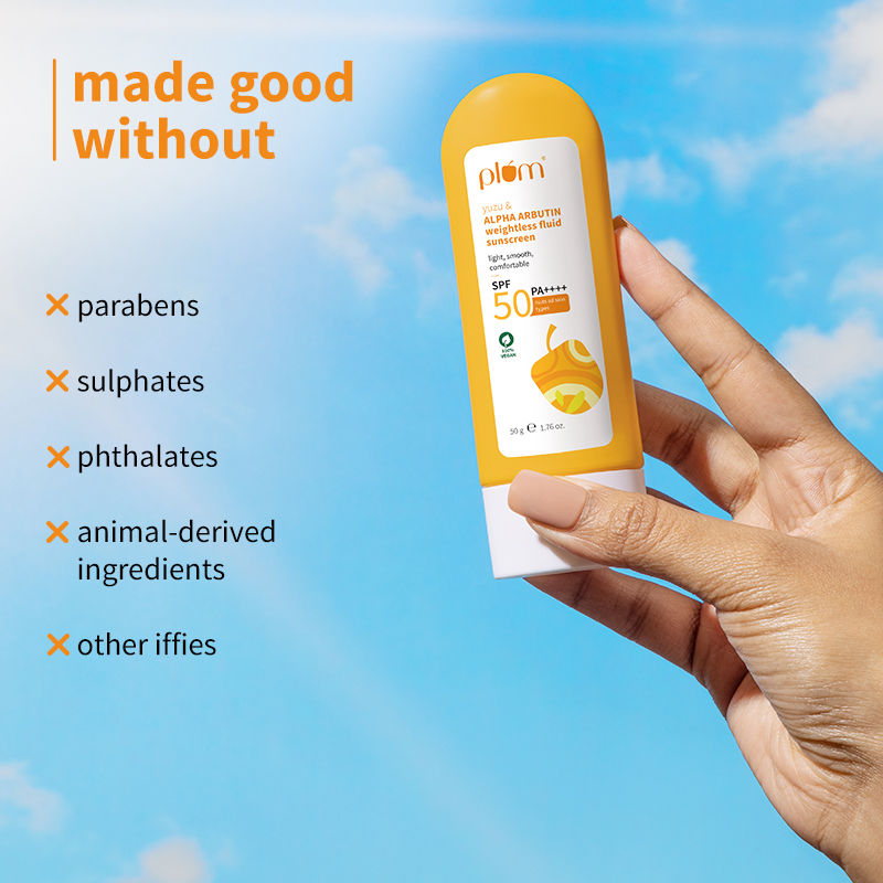 Yuzu & Alpha Arbutin Weightless Fluid Sunscreen SPF 50 PA++++ for Oily,Normal&DrySkinType