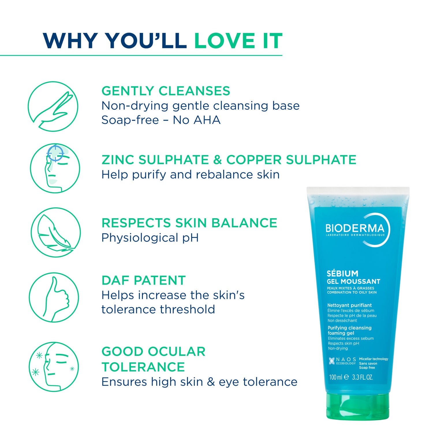 Cleanser - Sebium Gel Moussant - Acne Defence Cleanser For Oily Acne Prone Skin