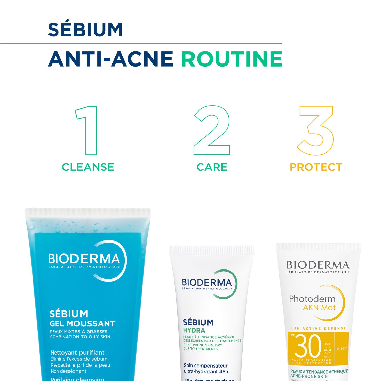 Cleanser - Sebium Gel Moussant - Acne Defence Cleanser For Oily Acne Prone Skin