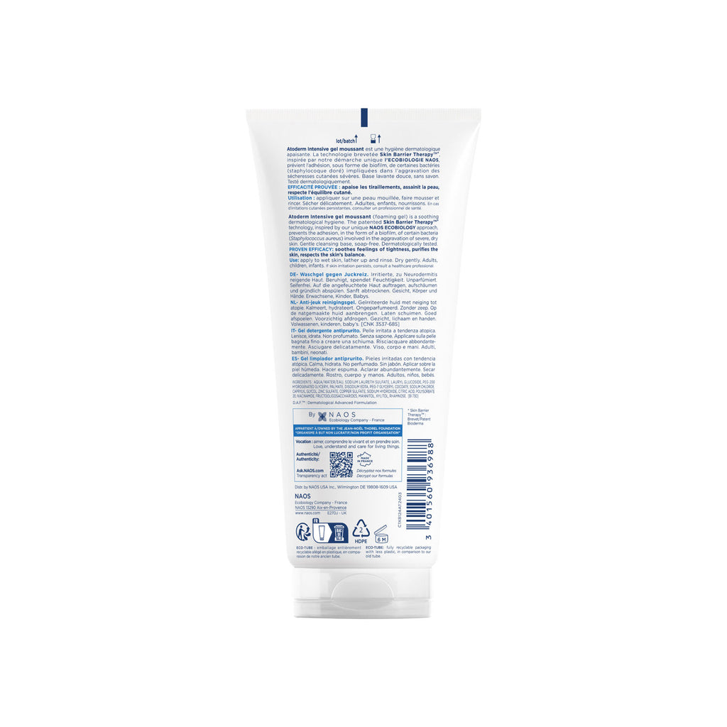 Ultra-Soothing Foaming Gel Atoderm Intensive Gel Moussant With Niacinamide