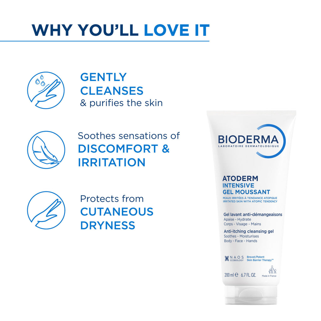 Ultra-Soothing Foaming Gel Atoderm Intensive Gel Moussant With Niacinamide