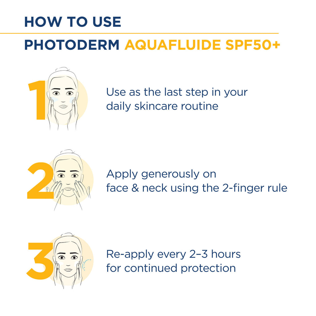 Photoderm Aquafluide Claire SPF 50+ PA+++ Tinted Sunscreen for All Skin Types|In Vivo Tested