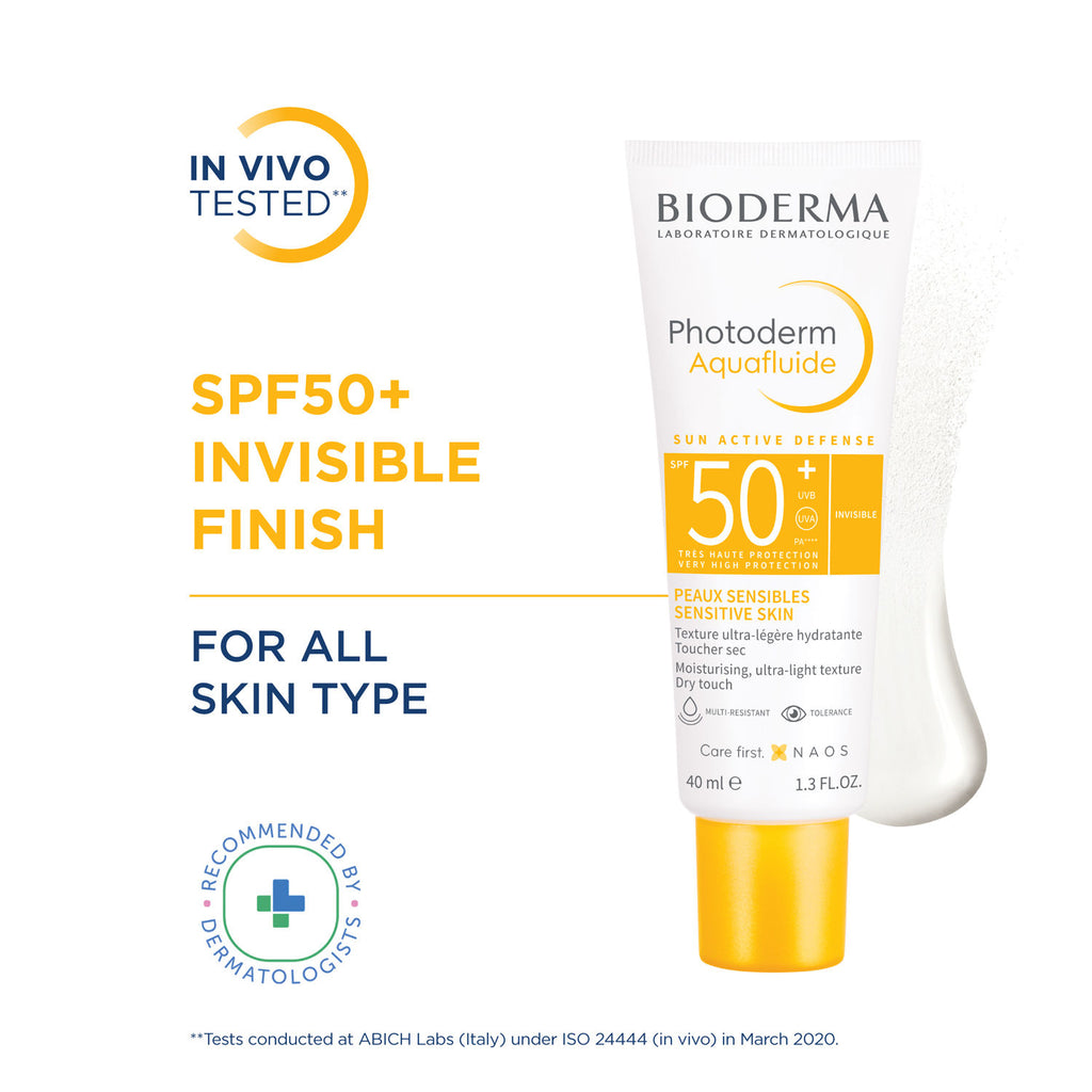 Photoderm Aquafluide SPF 50+ PA++++ Invisible Sunscreen for All Skin Types | In Vivo Tested