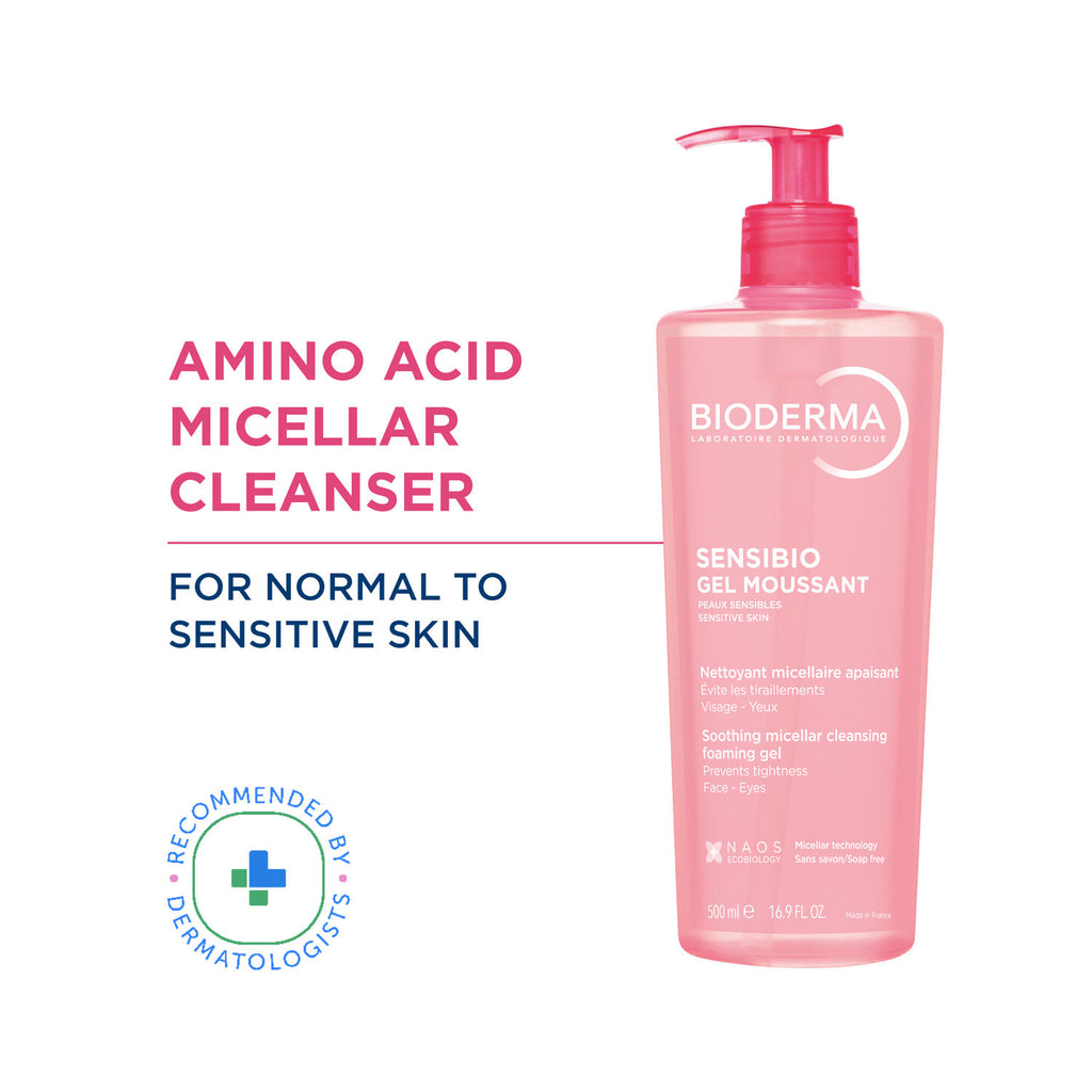 Sensibio Gel Moussant SLS Free Cleanser With Vitamin E-24h Hydration-Micellar Gel