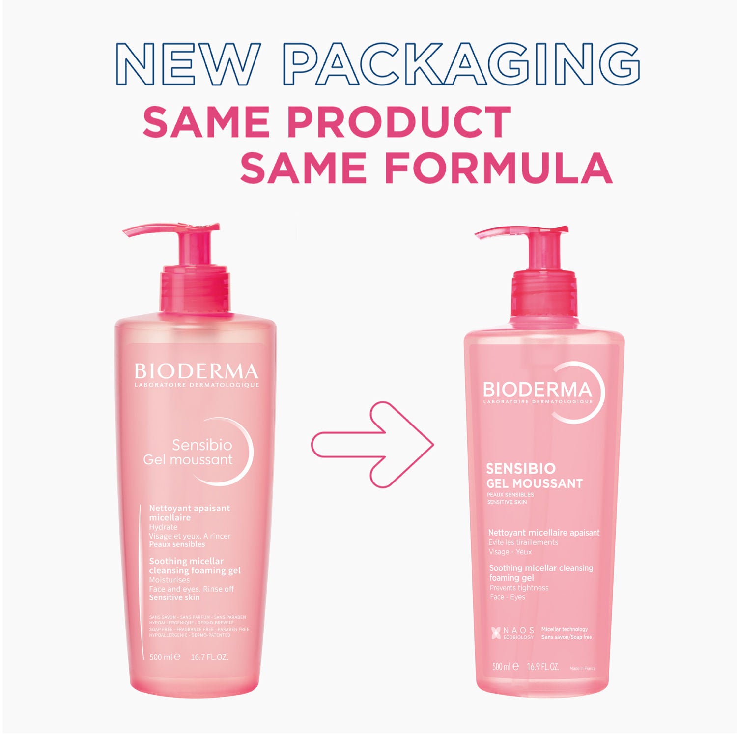 Sensibio Gel Moussant SLS Free Cleanser With Vitamin E-24h Hydration-Micellar Gel