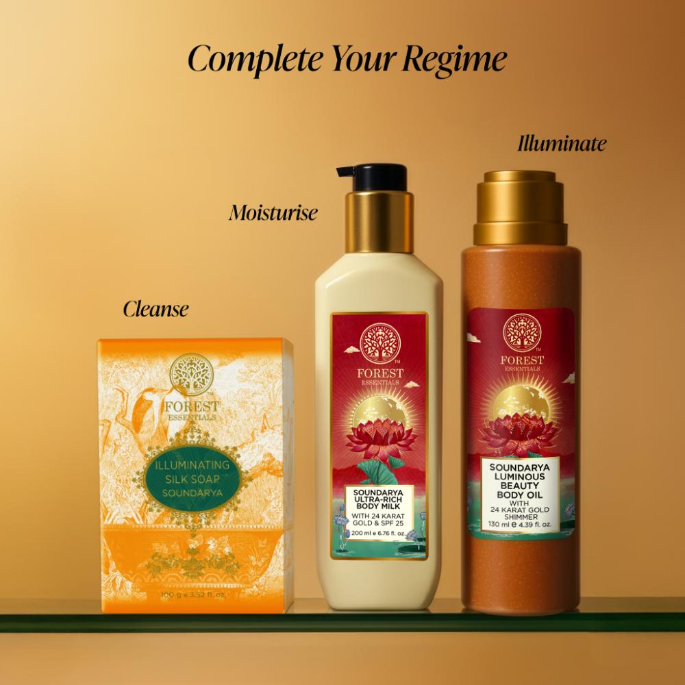 Illuminating Silk Soap Soundarya With Gold Ayurvedic Handmade Soap