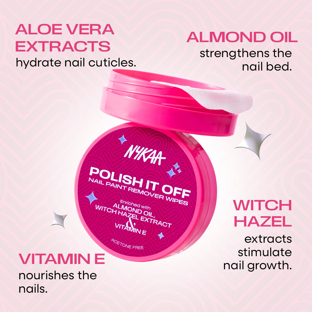 Nykaa Cosmetics Polish It Off Nail Paint Remover Wipes