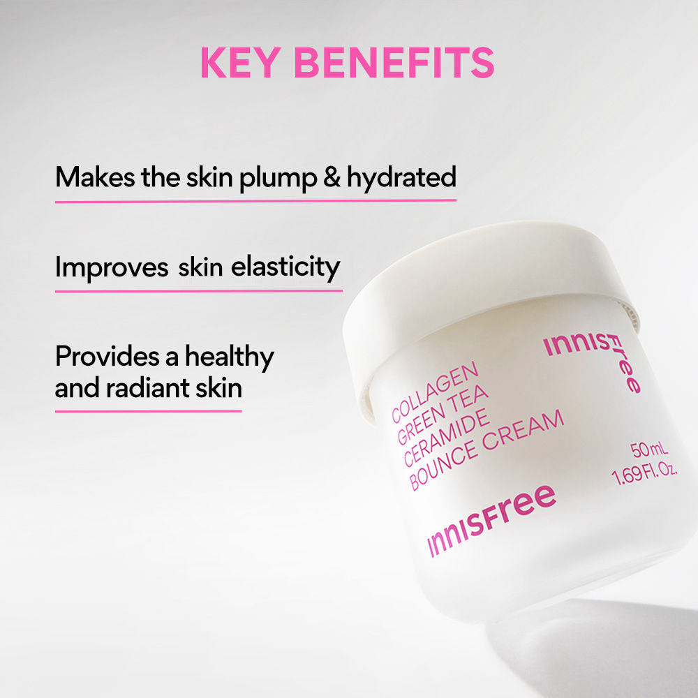 Collagen Booster Green Tea Cream - Firming & Hydrating Care