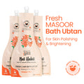 Fresh Bath Ubtan, Masoor Body Scrub, Skin Polishing & Brightening with Pulses, Milk & Curd