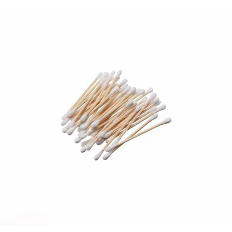 Wooden Stick Double Head Tips Natural Pure Cotton GCB006 200Pcs -Colour May Vary