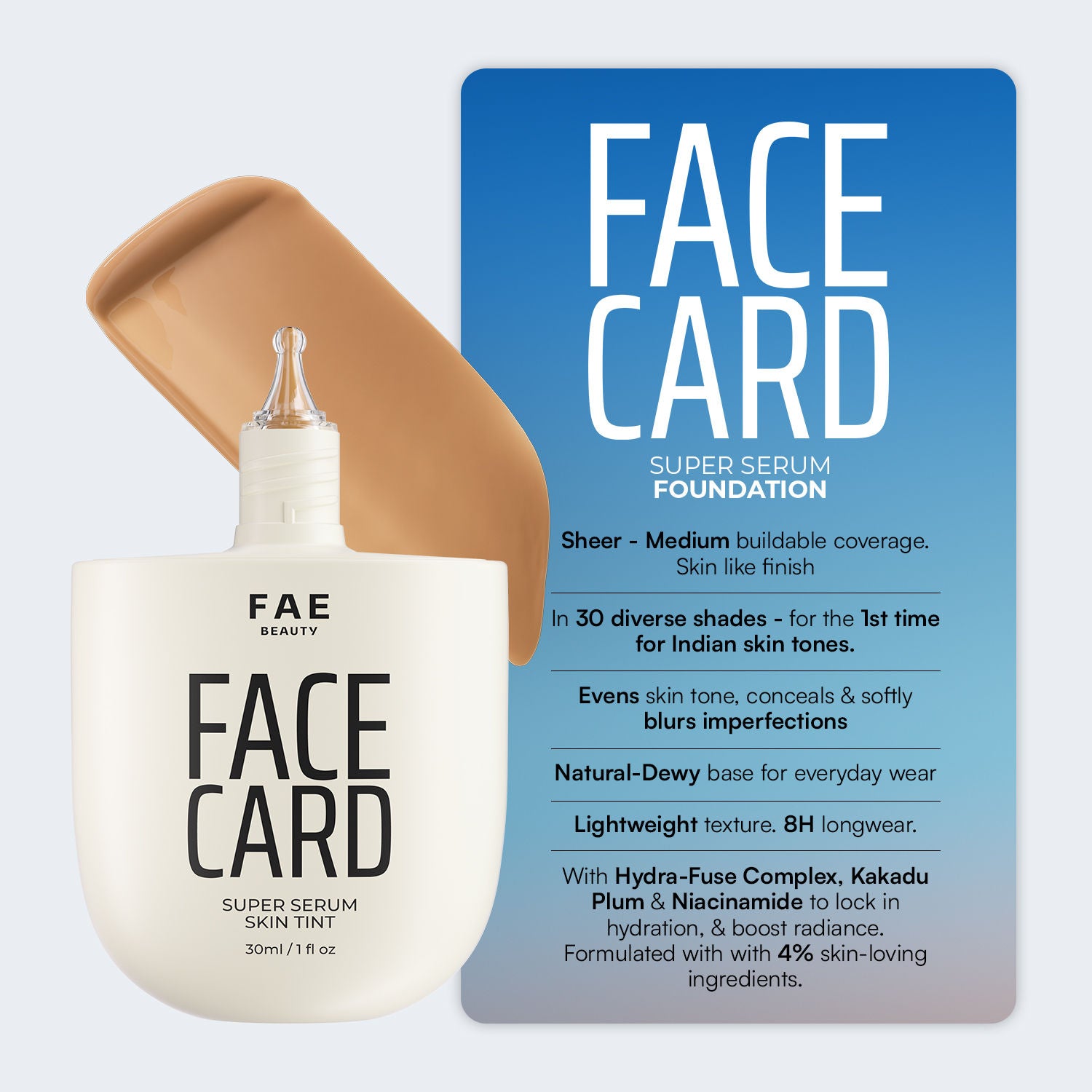 Face Card Super Serum Skin Tint Foundation