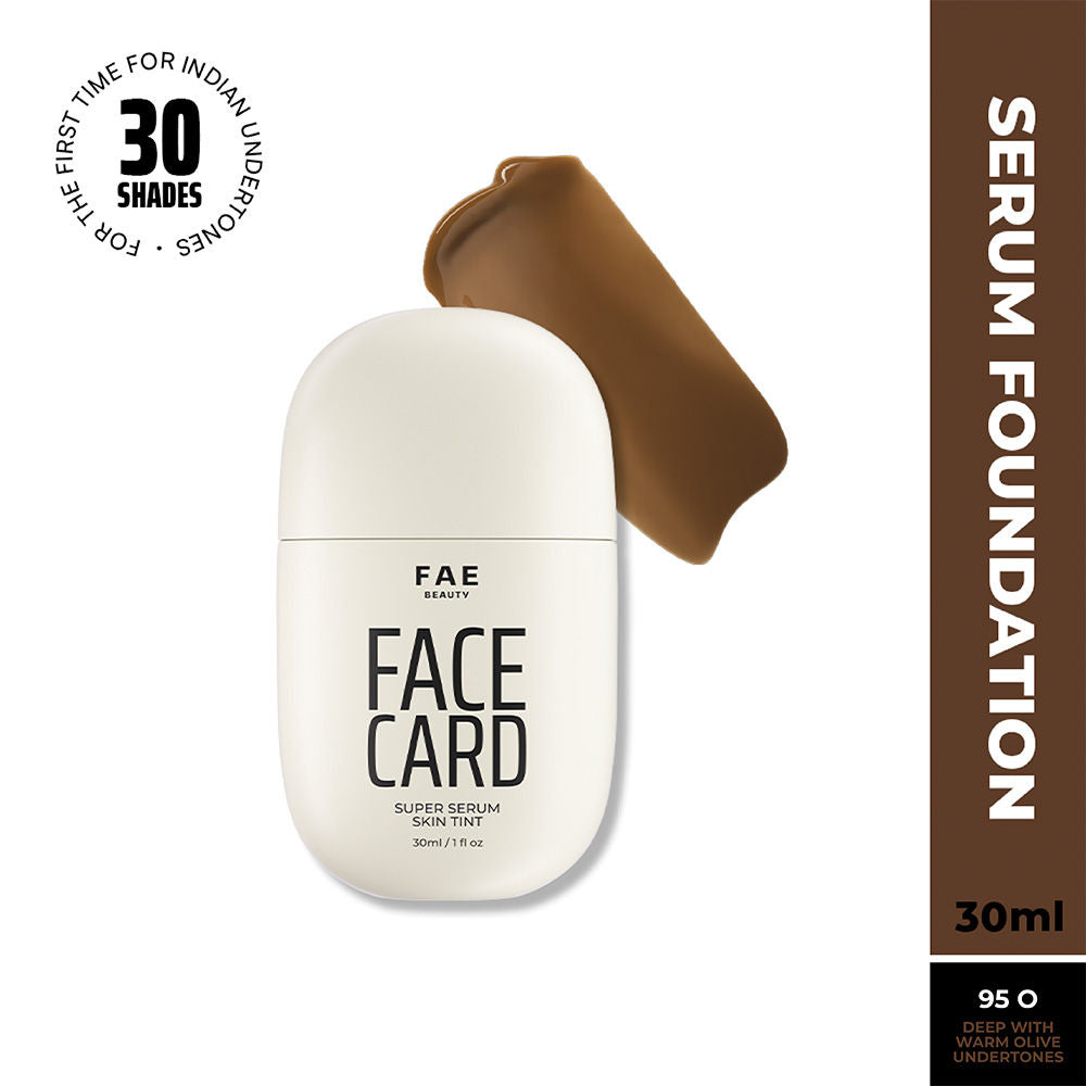 Face Card Super Serum Skin Tint Foundation - 95o Warm Olive