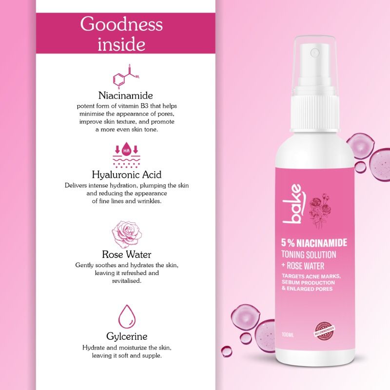 5% Niacinamide Toner For Targets Acne Marks, Oil Production & Enlarged Pores
