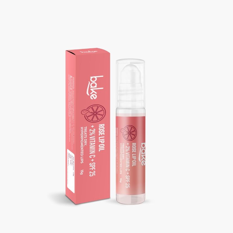 2% Vitamin C Tinted Rose Lip Balm Oil For Dark Pigmented Lips With SPF 25 PA+++