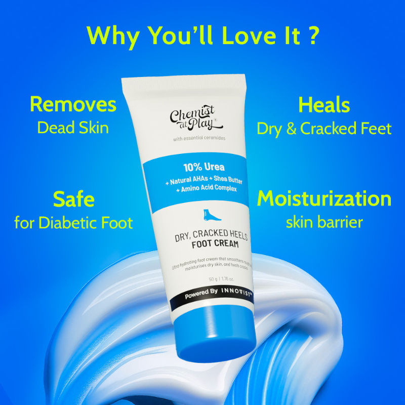 10% Urea Foot Cream For Cracked Heels & Diabetic Foot Up to 24 Hours Of Moisturization