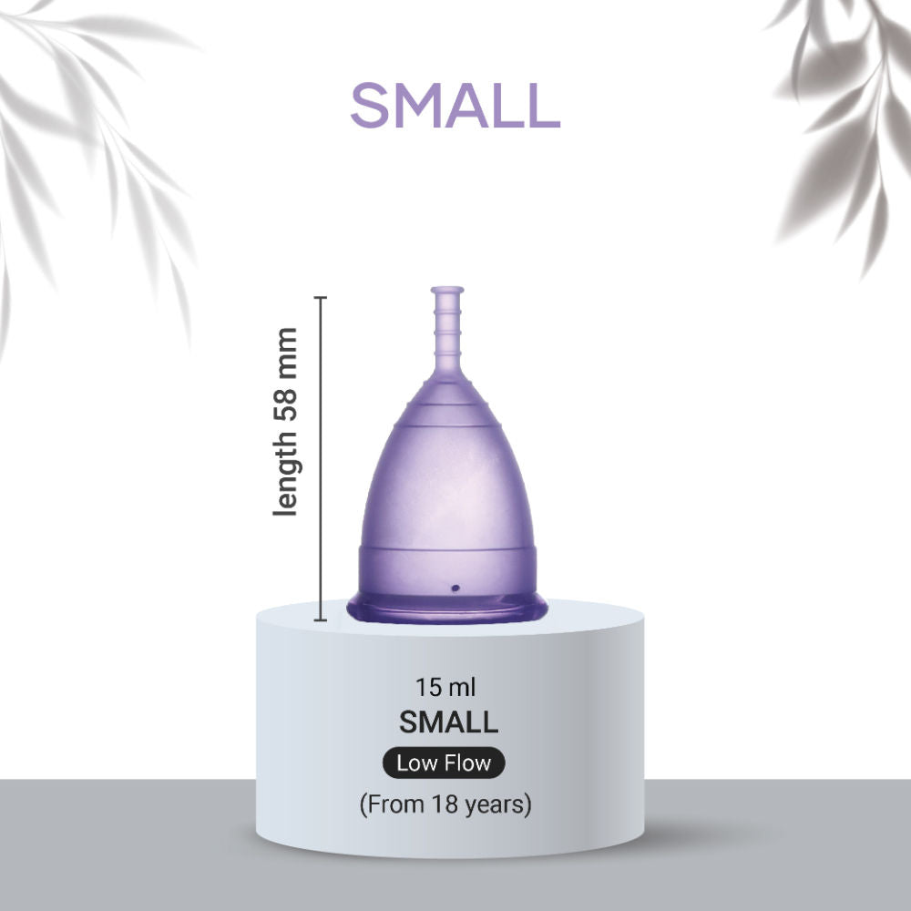 100% Medical Grade Silicone Menstrual Cup Ultra Soft Purple-Small