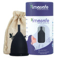 100% Medical Grade Silicone Menstrual Cup Ultra Soft Black-Large