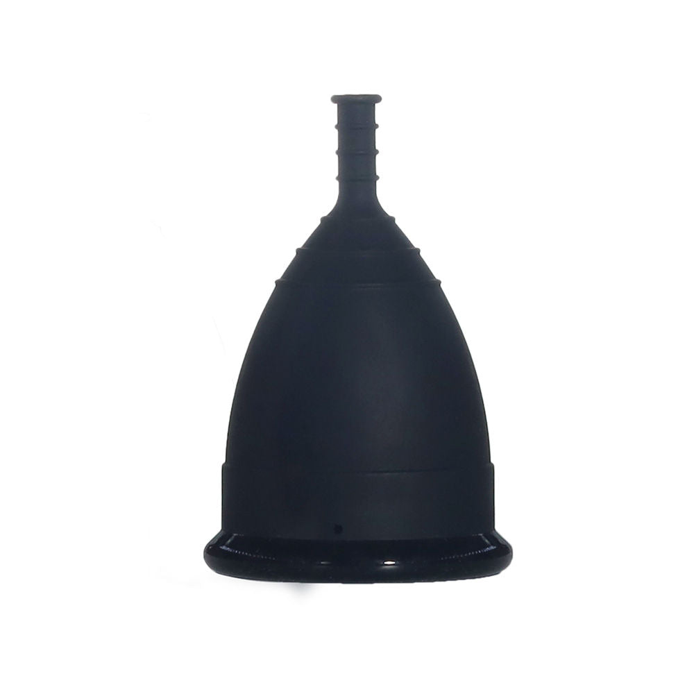 100% Medical Grade Silicone Menstrual Cup Ultra Soft Black-Large