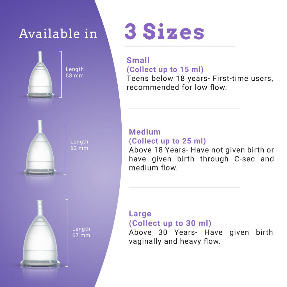 100% Medical Grade Silicone Menstrual Cup Ultra Soft Black-Large