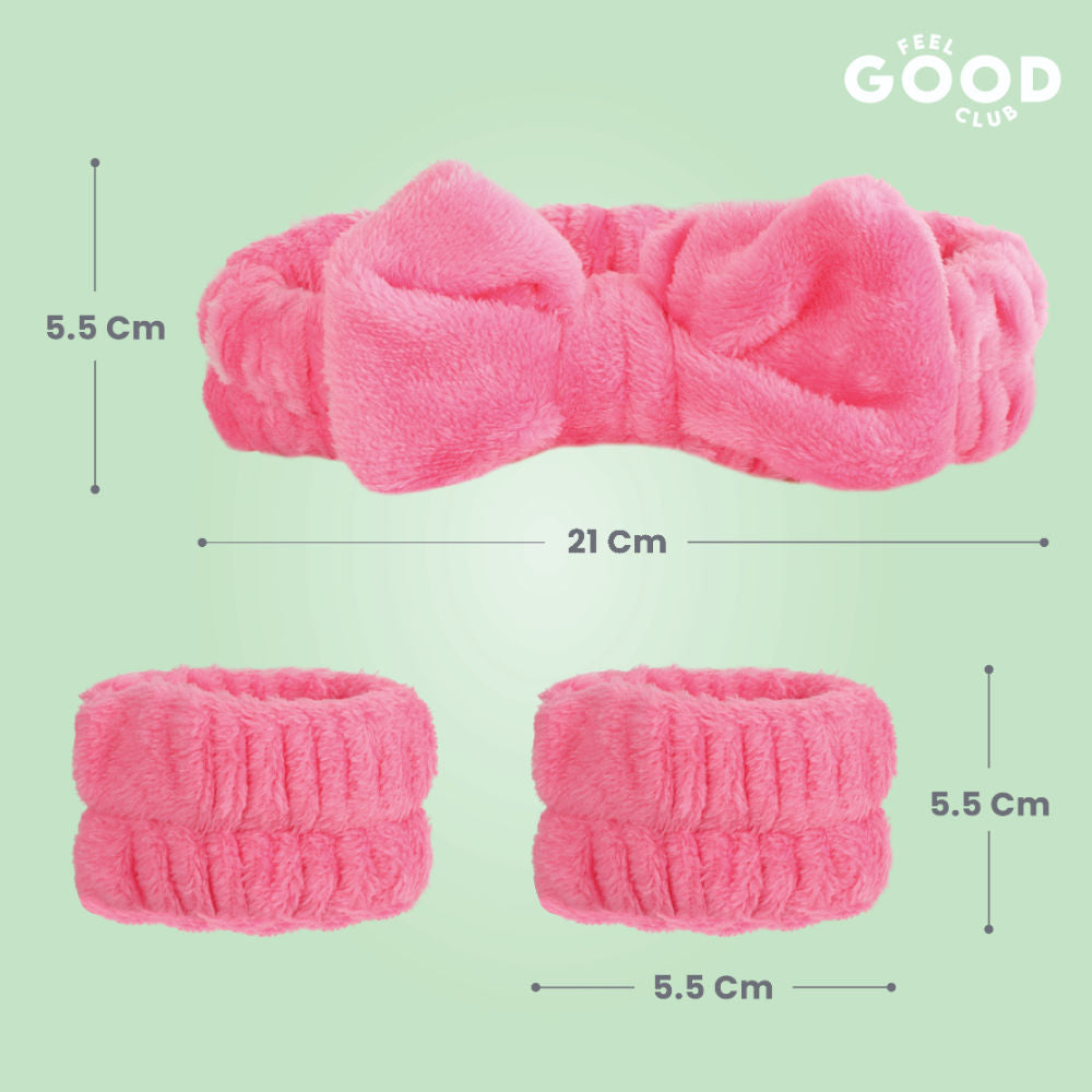 Headband & Wristbands - Ultra Soft Set For Face Wash Skincare Makeup & Spa (3pcs)