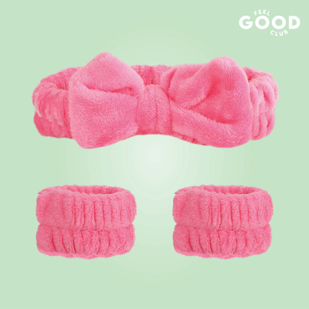 Headband & Wristbands - Ultra Soft Set For Face Wash Skincare Makeup & Spa (3pcs)