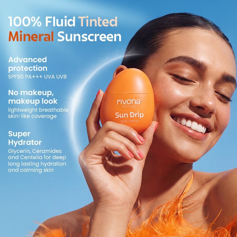 Sundrip 100% Mineral Fluid Tinted Sunscreen SPF 50 PA ++