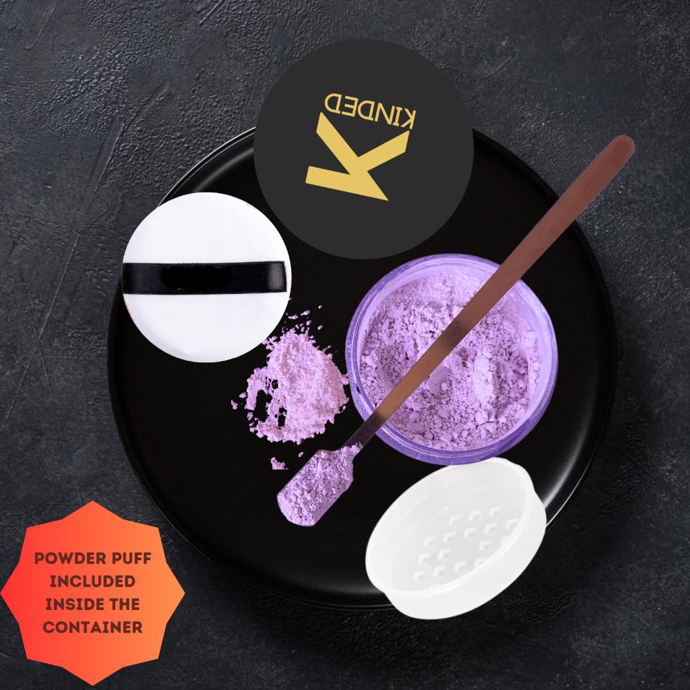 Setting Loose Powder with Puff - Violet Purple