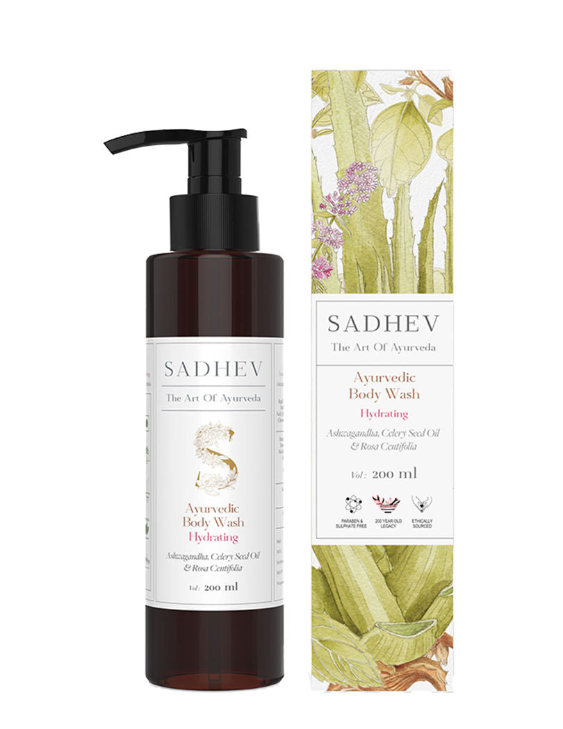 Ayurvedic Ashwagandha, Celery Seed Oil & Rosa Centifolia Hydrating Body Wash