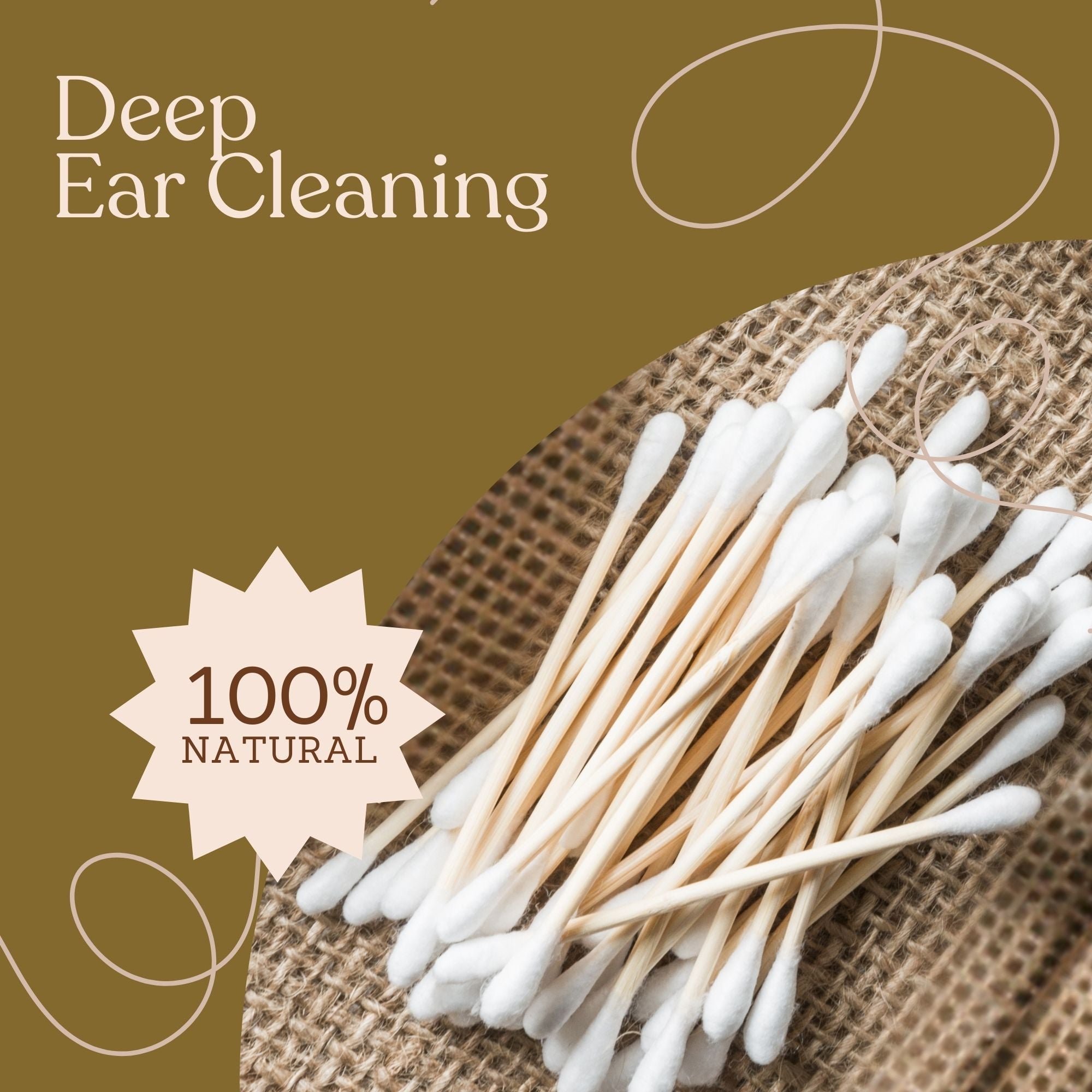 Natural Bamboo Cotton Ear Swabs