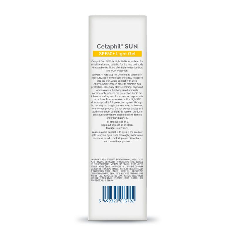 Sun SPF 50+ Light Gel Very High Protection Mineral Base for All Skin Types, Sensitive Skin