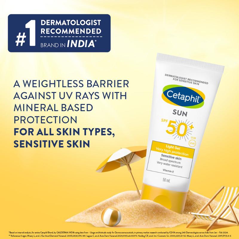 Sun SPF 50+ Light Gel Very High Protection Mineral Base for All Skin Types, Sensitive Skin