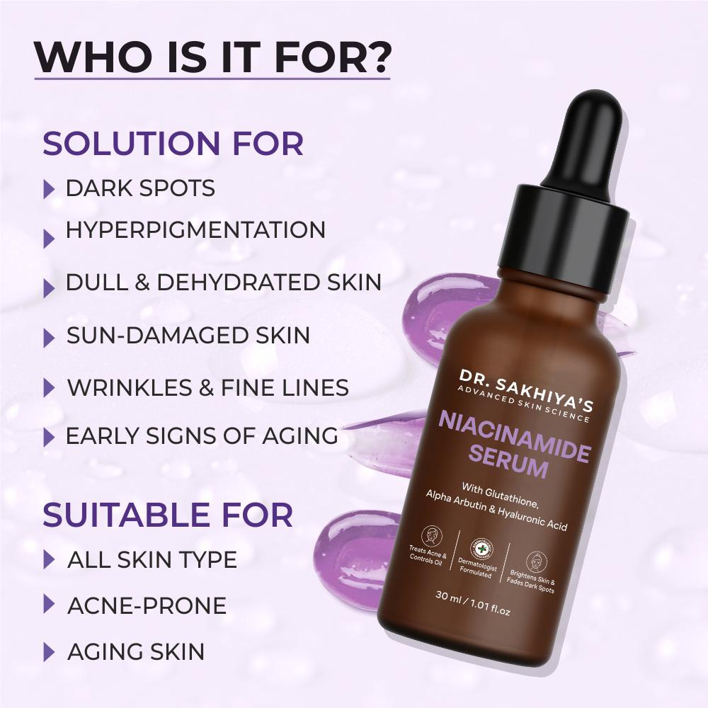 10% Niacinamide Face Serum Reduces Blemishes, Acne Marks & Pore Appearance