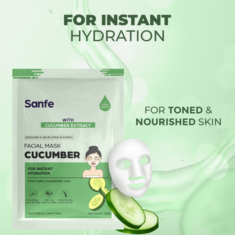 Instant Hydration Cucumber Facial Mask
