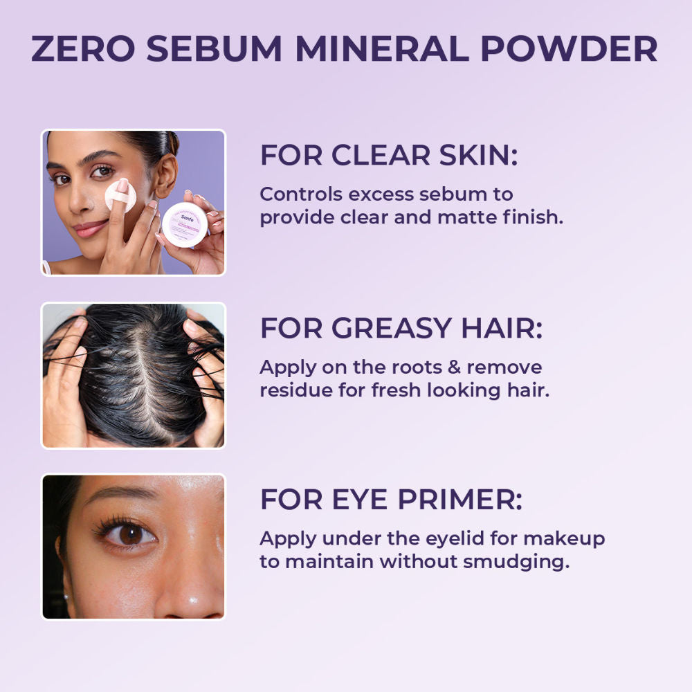 No Sebum Mattifying Loose Powder, Compact For Oily Skin, Oil Control & Makeup Setting
