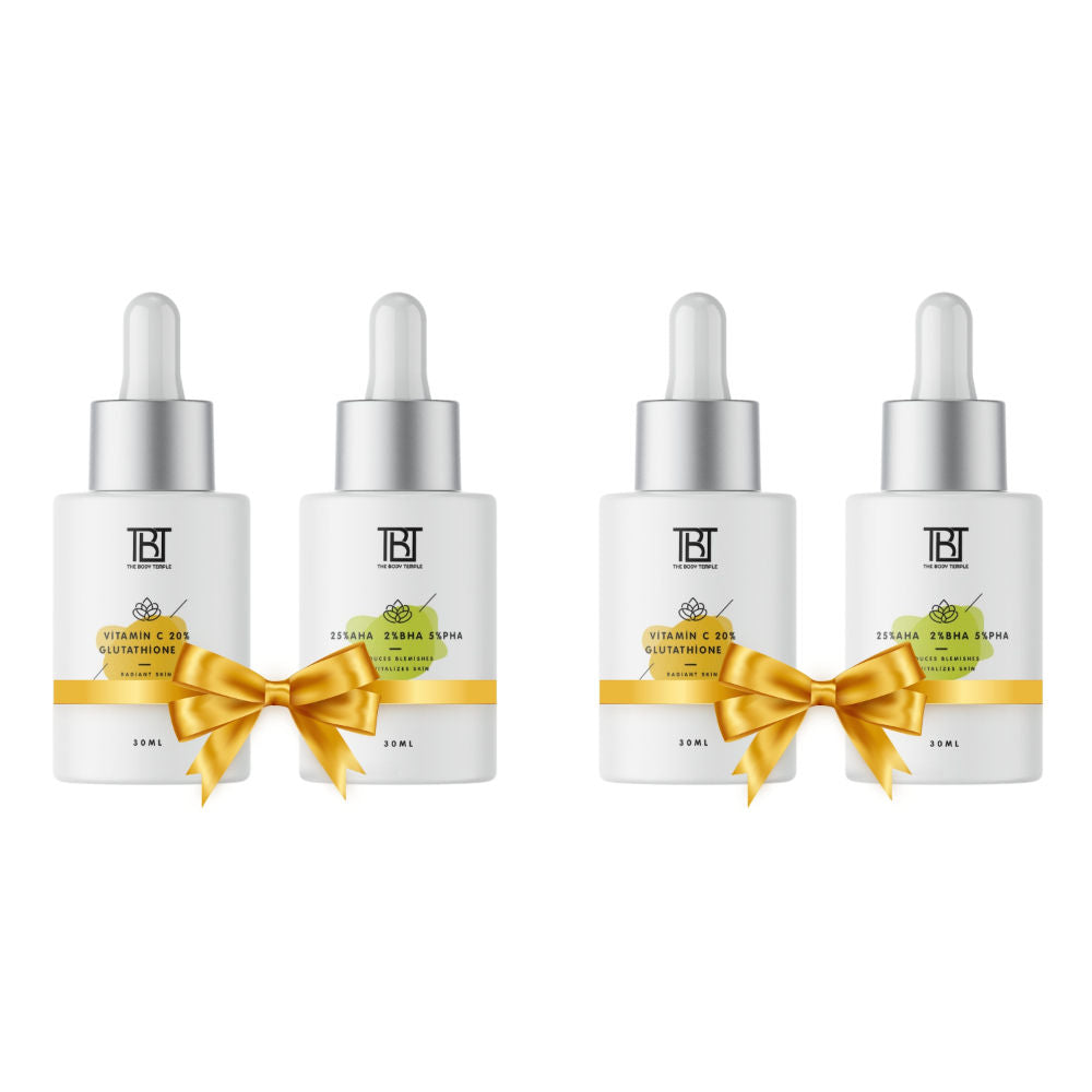 I Vitamin C 20% + L-Glutathione 5% & AHA 25%+ BHA 2%+ PHA 5% (30Ml Each-Pack Of 1)