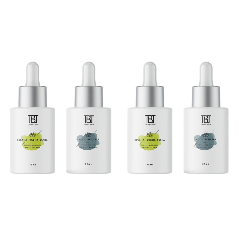 AHA 25% + BHA 2% + PHA 5% & Lactic Acid 10% (30Ml Each - Pack Of 1)