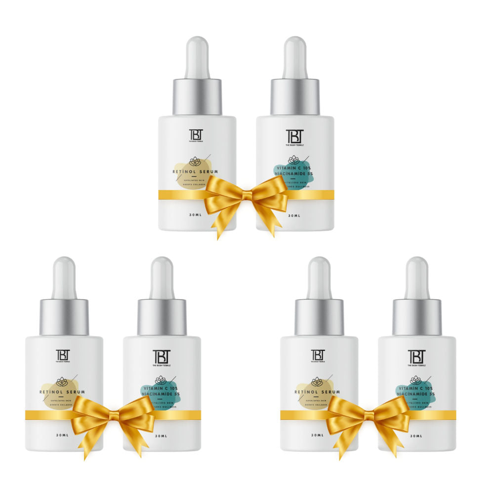 Retinol 0.3% & Vitamin C 10% + Niacinamide 5% (30ML Each - Pack of 1) - 180ml