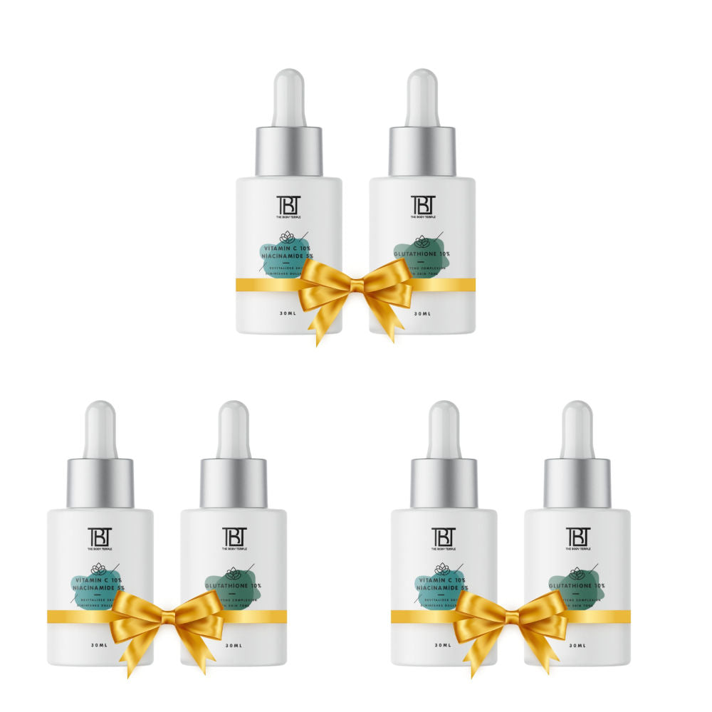 Vitamin C 10% & Niacinamide 5% + Glutathione 10% (30Ml Each - Pack Of 1) - 180ml